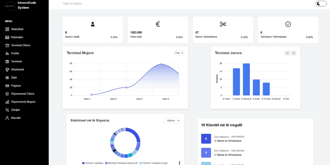 Hair Salon Management System project preview